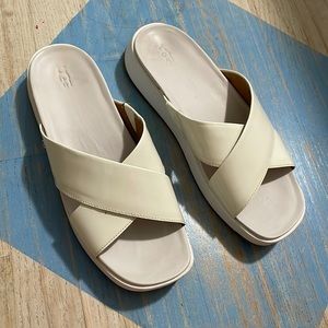 White UGG Slides